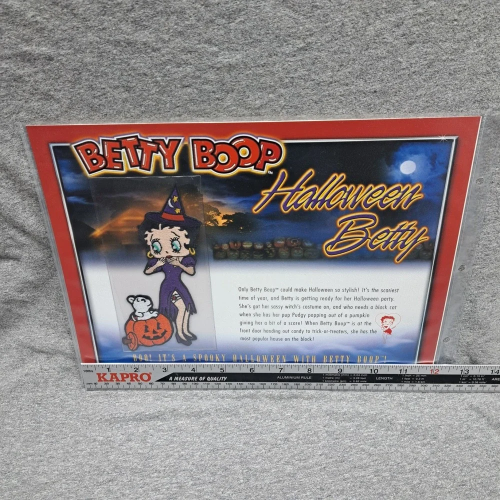 Betty Boop Patch Halloween Betty Pudgy Clothing Patch Collectible‎ Vintage Witch